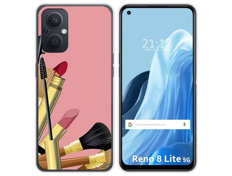 Funda Silicona para Oppo Reno 8 Lite 5G diseño Brochas Dibujos
