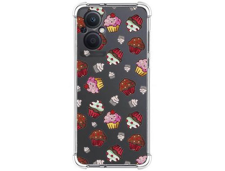 Funda Silicona Antigolpes para Oppo Reno 8 Lite 5G diseño Muffins Dibujos