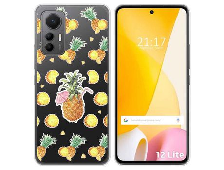 Funda Silicona Transparente para Xiaomi 12 Lite 5G diseño Piña Dibujos