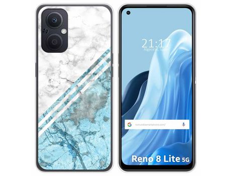 Funda Silicona para Oppo Reno 8 Lite 5G diseño Mármol 02 Dibujos