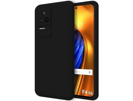 Funda Silicona Líquida Ultra Suave para Xiaomi Poco F4 5G color Negra