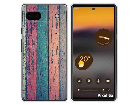 Funda Silicona para Google Pixel 6A diseño Madera 10 Dibujos
