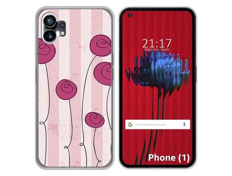 Funda Silicona para Nothing Phone 1 diseño Flores Vintage Dibujos