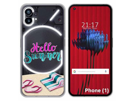 Funda Silicona Transparente para Nothing Phone 1 diseño Summer Dibujos
