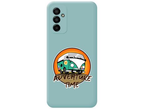 Funda Silicona Líquida Azul para Samsung Galaxy M13 4G diseño Adventure Time Dibujos