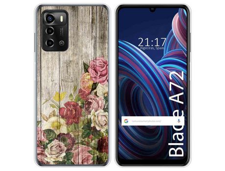 Funda Silicona para ZTE Blade A72 diseño Madera 08 Dibujos