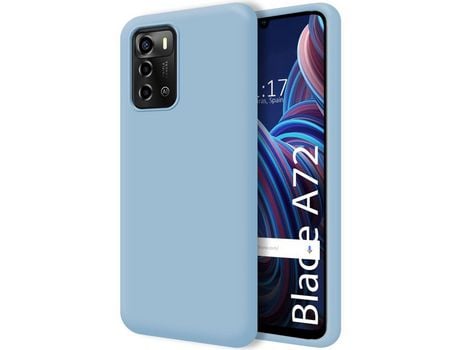 Funda Silicona Líquida Ultra Suave para ZTE Blade A72 color Azul