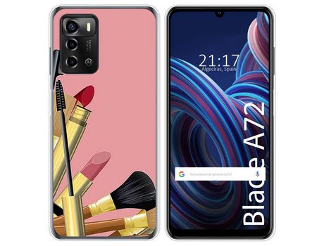 Funda Silicona para ZTE Blade A72 diseño Brochas Dibujos