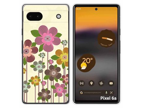 Funda Silicona para Google Pixel 6A diseño Primavera En Flor Dibujos