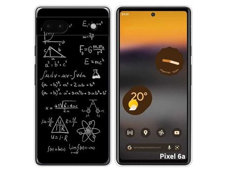 Funda Silicona para Google Pixel 6A diseño Formulas Dibujos