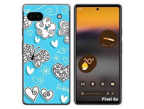 Funda Silicona para Google Pixel 6A diseño Mariposas Dibujos
