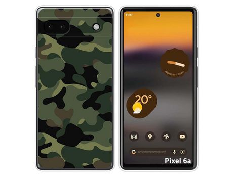 Funda Silicona para Google Pixel 6A diseño Camuflaje Dibujos
