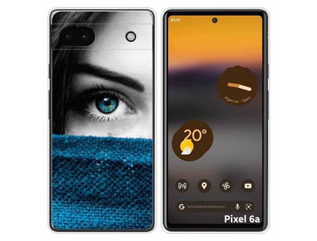 Funda Silicona para Google Pixel 6A diseño Ojo Dibujos