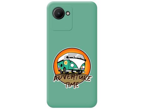 Funda Silicona Líquida Verde para Realme Narzo 50i Prime diseño Adventure Time Dibujos