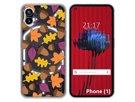 Funda Silicona Transparente para Nothing Phone 1 diseño Otoño Dibujos