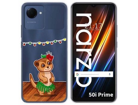 Funda Silicona Transparente para Realme Narzo 50i Prime diseño Suricata Dibujos
