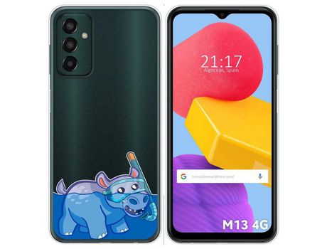 Funda Silicona Transparente para Samsung Galaxy M13 4G diseño Hipo Dibujos