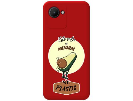 Funda Silicona Líquida Roja para Realme Narzo 50i Prime diseño Culo Natural Dibujos