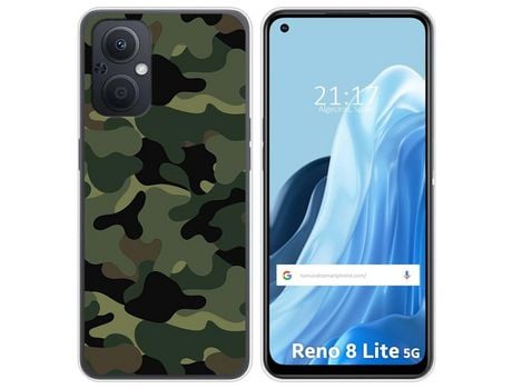 Funda Silicona para Oppo Reno 8 Lite 5G diseño Camuflaje Dibujos