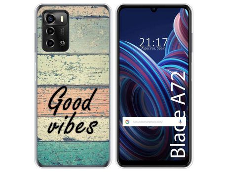Funda Silicona para ZTE Blade A72 diseño Madera 01 Dibujos