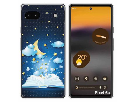 Funda Silicona para Google Pixel 6A diseño Libro Cuentos Dibujos
