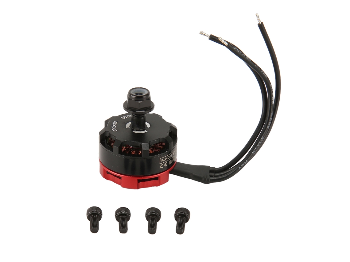 Motor Sin Escobillas Rs2205 2300kv Cw/ccw 3‑4s Con Control Remoto Para Drones De Carreras Fpv Y Multicópteros Fpv, Color Negro