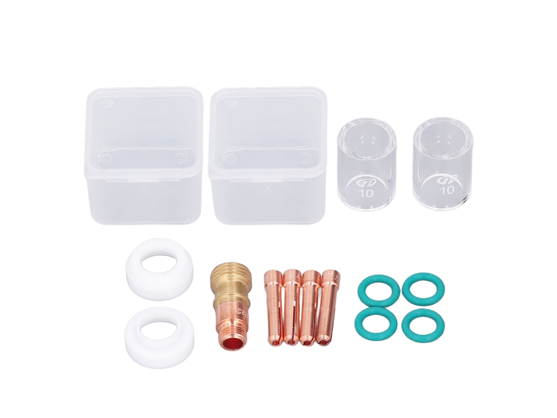 Juego De Accesorios Para Soldadura Tig De 13 Piezas, Conector De Copa De Vidrio, Abrazadera De Electrodo Para Wp 17 18 26