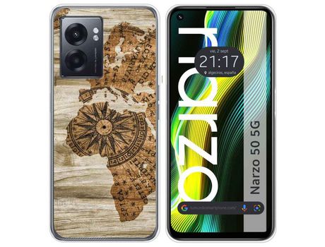 Funda para Realme Narzo 50 5g TUMUNDOSMARTPHONE Dibujos Madera 07 Multicolor
