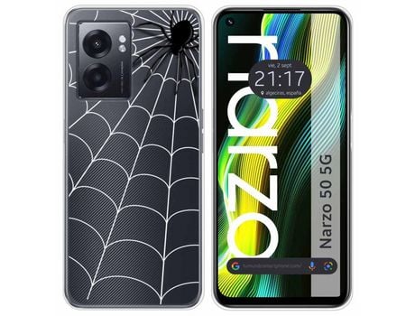 Funda para Realme Narzo 50 5g TUMUNDOSMARTPHONE Dibujos Transparente Aranha Multicolor