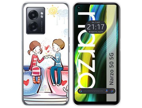 Funda para Realme Narzo 50 5g TUMUNDOSMARTPHONE Dibujos Café Multicolor