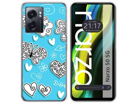 Carcasa para Realme Narzo 50 5g TUMUNDOSMARTPHONE Dibujos Mariposas Multicolor