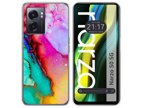 Funda para Realme Narzo 50 5g TUMUNDOSMARTPHONE Dibujos Mármol 15 Multicolor