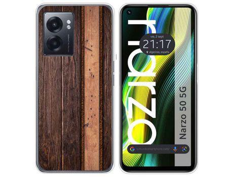 Funda para Realme Narzo 50 5g TUMUNDOSMARTPHONE Dibujos Madera 05 Multicolor