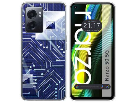 Funda para Realme Narzo 50 5g TUMUNDOSMARTPHONE Dibujos Circuito Multicolor