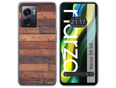 Funda para Realme Narzo 50 5g TUMUNDOSMARTPHONE Dibujos Madera 03 Multicolor