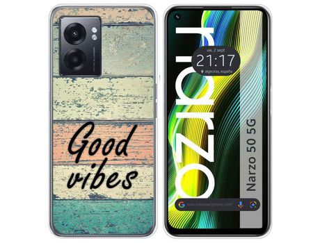 Funda para Realme Narzo 50 5g TUMUNDOSMARTPHONE Dibujos Madera 01 Multicolor