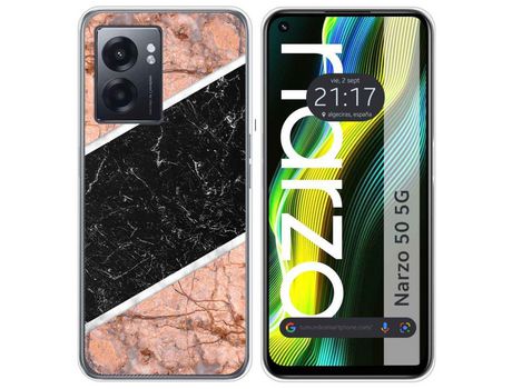 Funda para Realme Narzo 50 5g TUMUNDOSMARTPHONE Dibujos Mármol 07 Multicolor