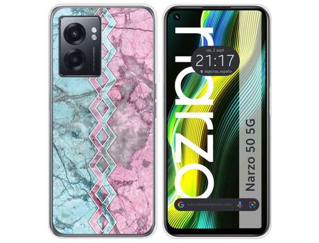 Funda para Realme Narzo 50 5g TUMUNDOSMARTPHONE Dibujos Mármol 08 Multicolor