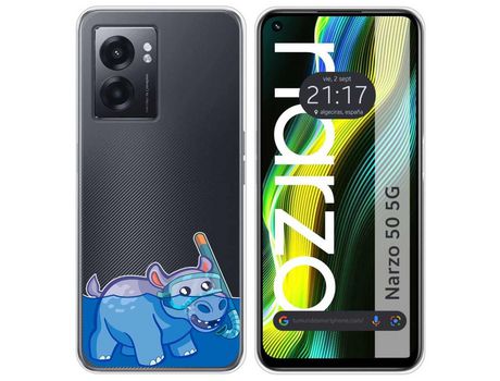 Funda para Realme Narzo 50 5g TUMUNDOSMARTPHONE Dibujos Transparente Hipo Multicolor