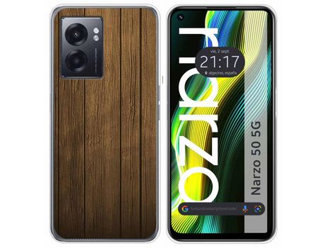 Funda para Realme Narzo 50 5g TUMUNDOSMARTPHONE Dibujos Madera Multicolor
