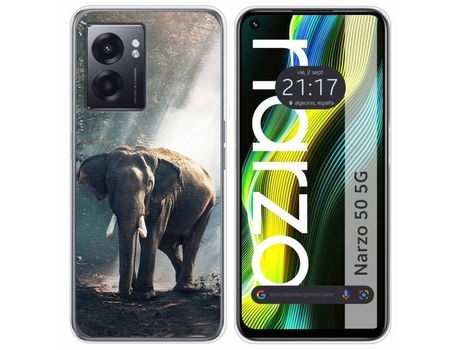 Funda para Realme Narzo 50 5g TUMUNDOSMARTPHONE Dibujos Elefante Multicolor