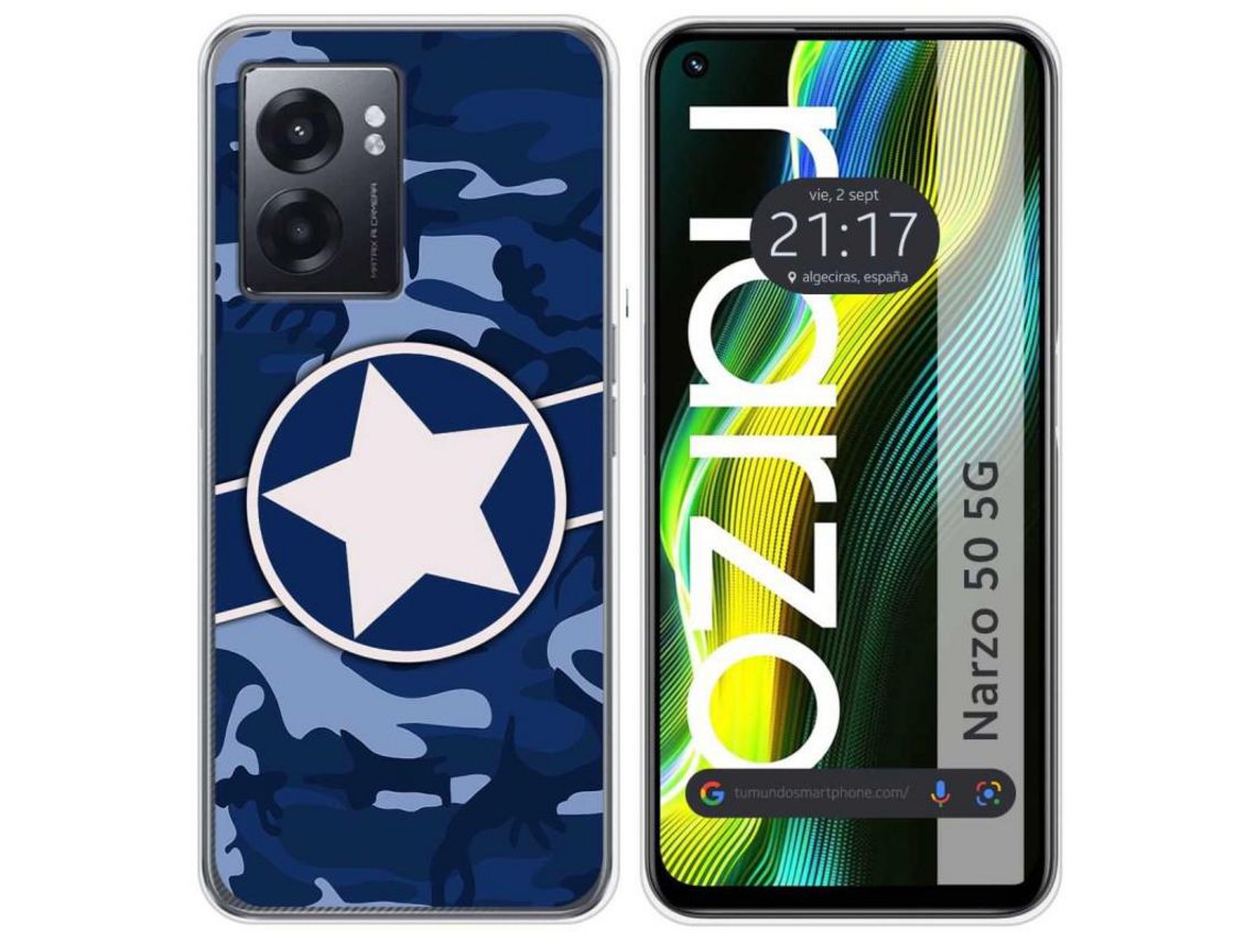 Funda para Realme Narzo 50 5g TUMUNDOSMARTPHONE Dibujos Camuflagem 03 Multicolor