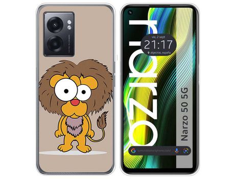 Funda para Realme Narzo 50 5g TUMUNDOSMARTPHONE Dibujos León Multicolor