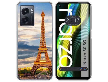 Funda para Realme Narzo 50 5g TUMUNDOSMARTPHONE Dibujos Paris Multicolor