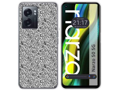 Funda para Realme Narzo 50 5g TUMUNDOSMARTPHONE Dibujos Letras Multicolor