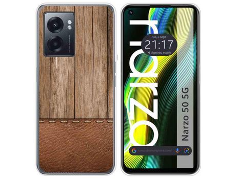 Funda para Realme Narzo 50 5g TUMUNDOSMARTPHONE Dibujos Madera 09 Multicolor