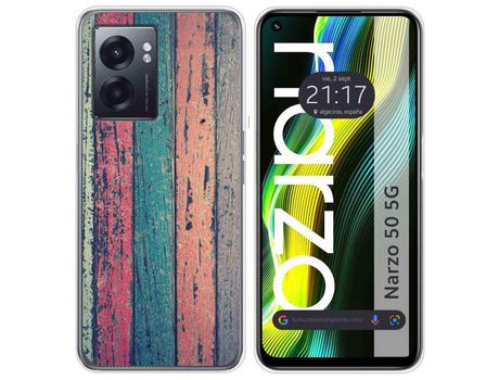 Funda para Realme Narzo 50 5g TUMUNDOSMARTPHONE Dibujos Madera 10 Multicolor