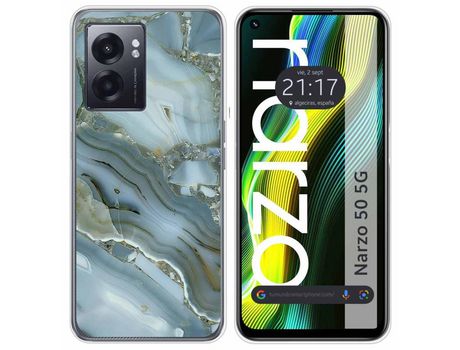 Funda para Realme Narzo 50 5g TUMUNDOSMARTPHONE Dibujos Mármol 09 Multicolor