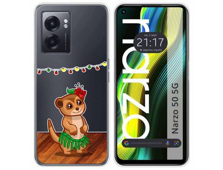 Funda para Realme Narzo 50 5g TUMUNDOSMARTPHONE Dibujos Transparente Suricata Multicolor