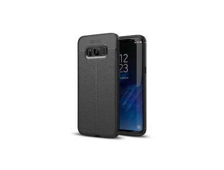 Funda para Samsung Galaxy S8 con inserciones símil piel Negro